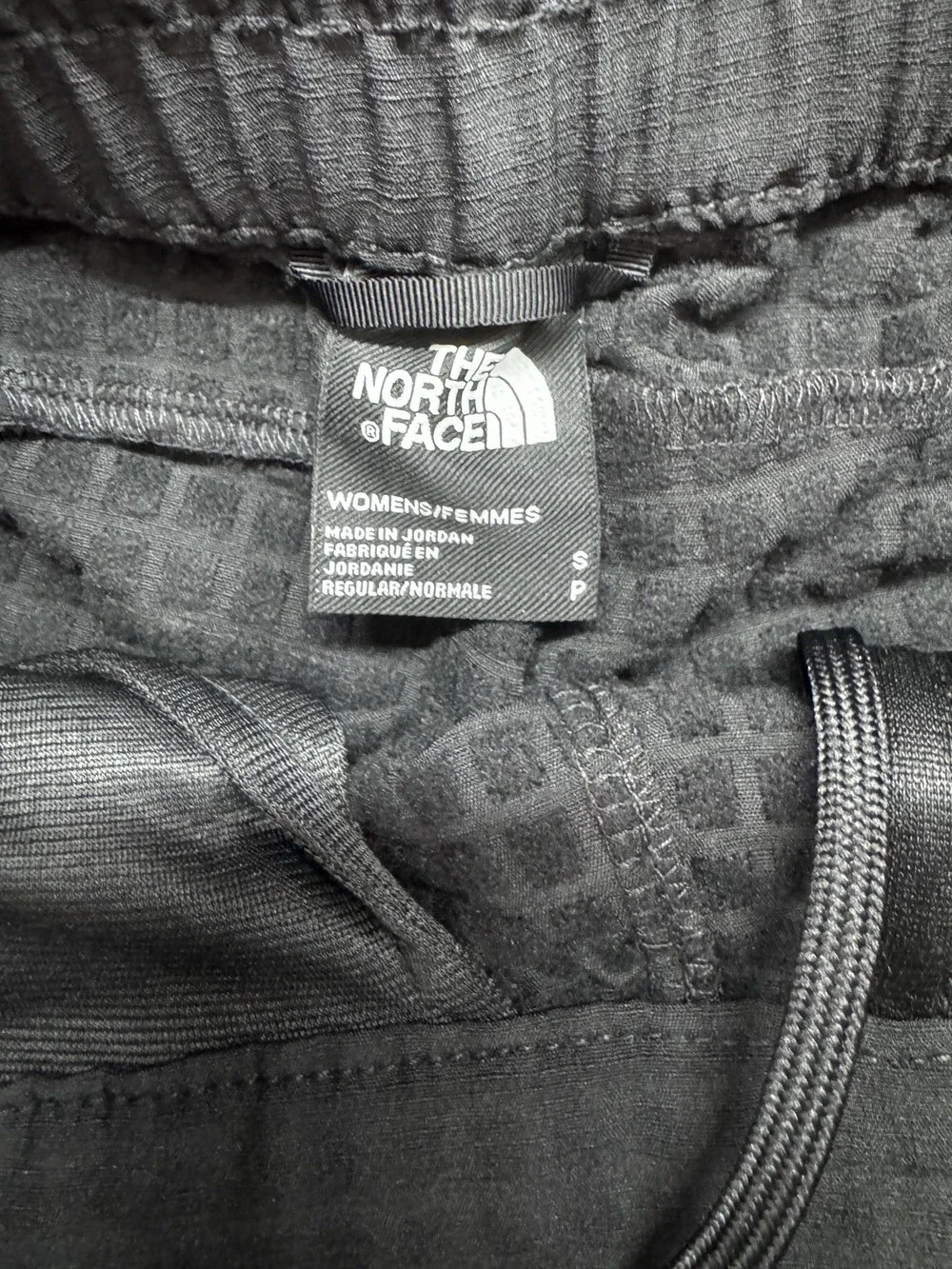 The North Face Jogger Pants Womens Small Black Tekware Grid Fleece Hiking Travel